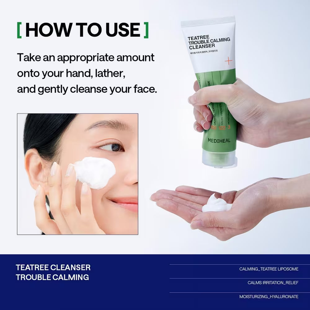Mediheal Teatree Trouble Calming Cleanser | Wholesale K-Beauty