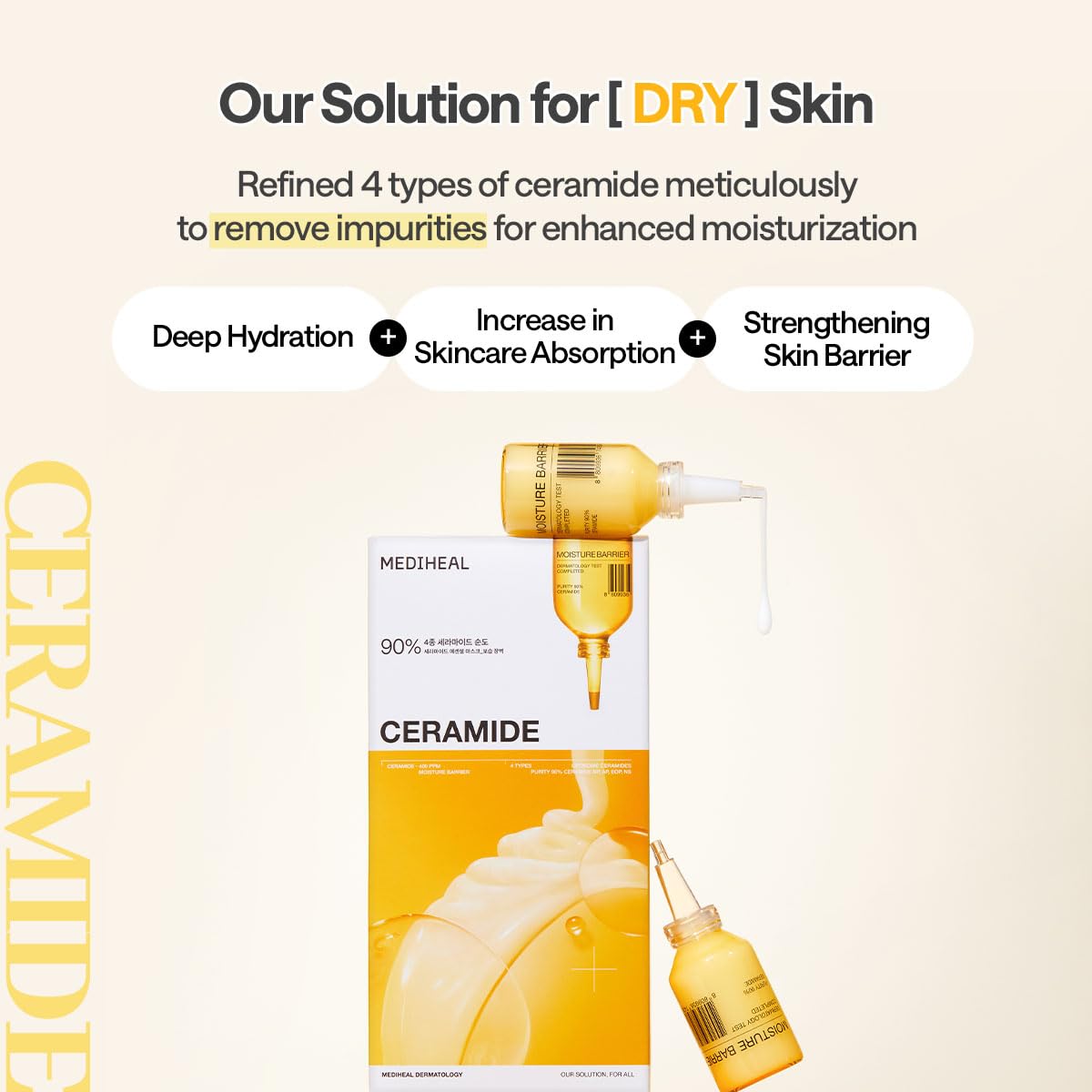 Mediheal Ceramide Essential Mask – 4X Ceramide + Moisture Barrier Repair – Wholesale K-Beauty