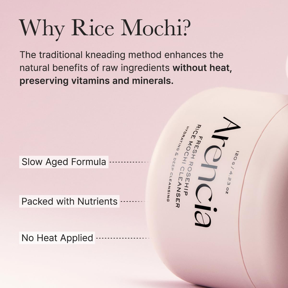 Arencia Fresh Rosehip Rice Mochi Cleanser 4.23oz | Wholsale K-Beauty