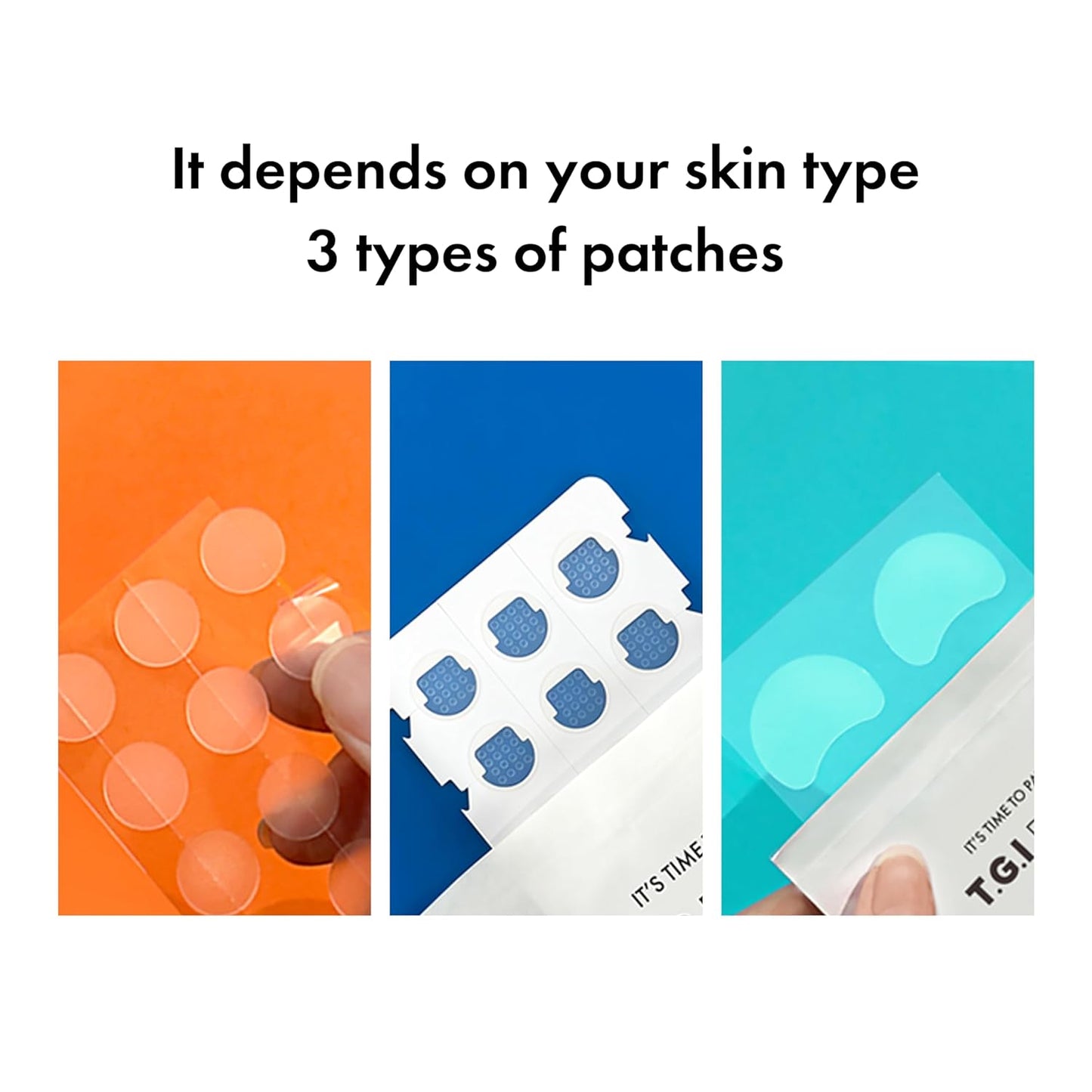 TGI PATCH Blemish Cover Cocktail (Variety Pack) - Hydrocolloid Patches for Mid-Stage of Skin Trouble (36pc), Day and Night patches plus XL size | Wholsale K-Beauty