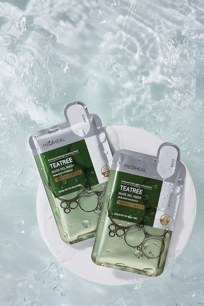 Mediheal Teatree Nude Gel Mask (Pack of 10) - Transparent Hydrogel Sheet | Wholesale K-Beauty