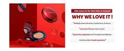TIRTIR Mask Fit Red Cushion Foundation (Full size), Long-Lasting Radiant Coverage - Wholesale K-Beauty