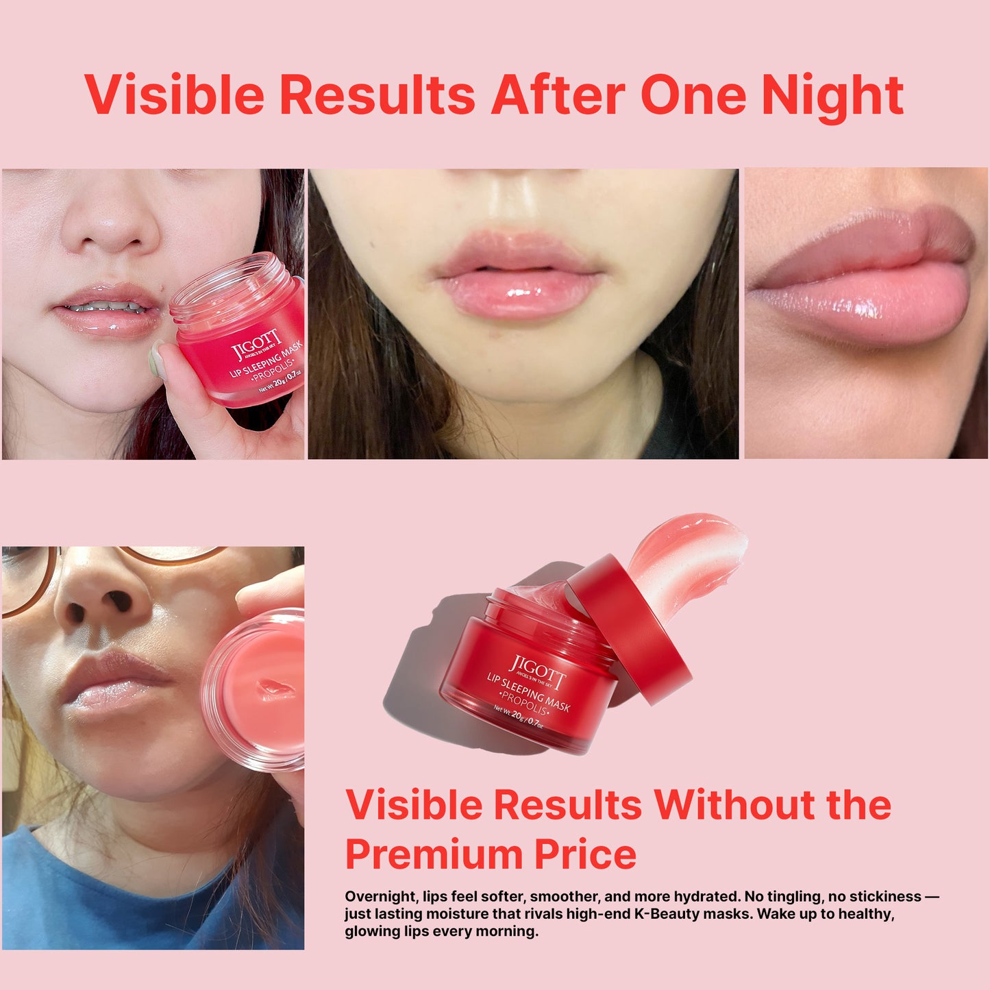 Jigott Lip Sleeping Mask — Overnight Lip Moisture Treatment with Berry Extract — Wholesale K-Beauty
