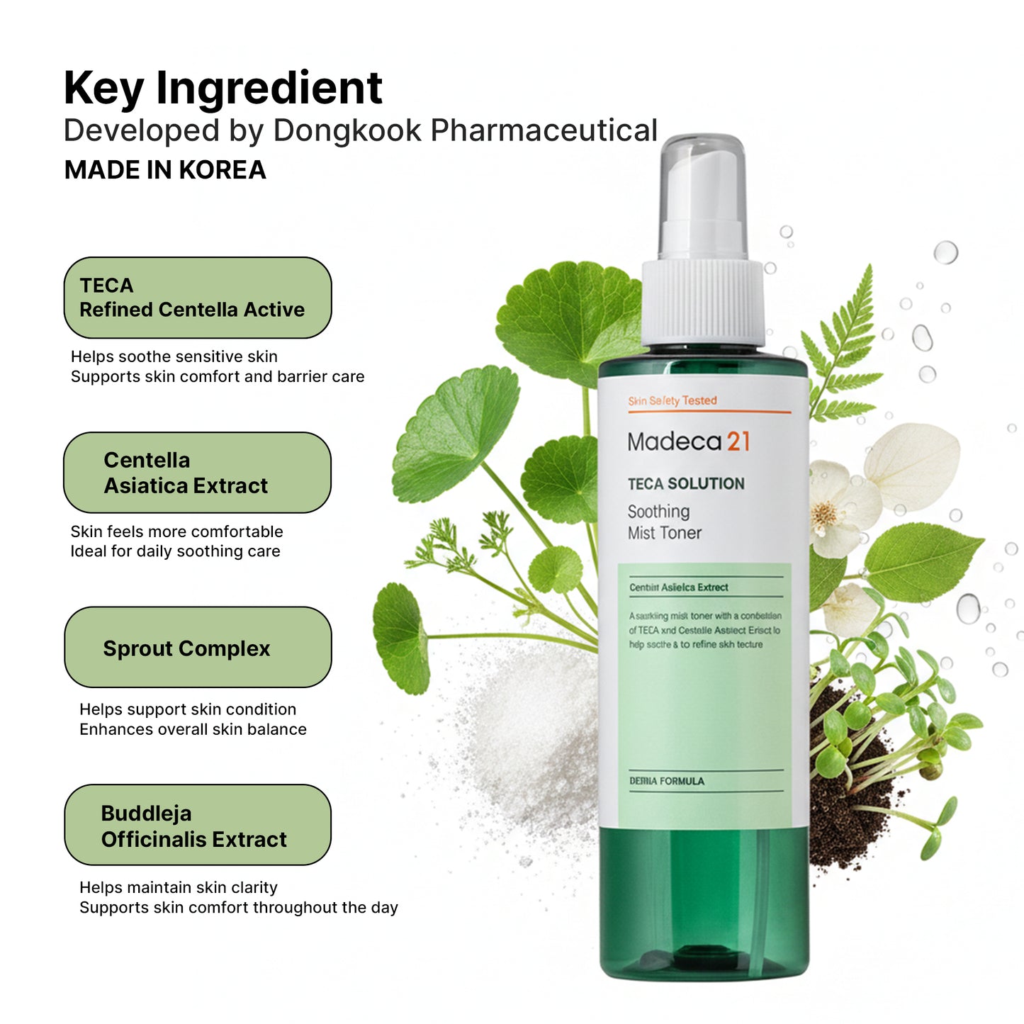 MADECA21 TECA Solution Soothing Mist Toner 200ml – TECA & Centella Calming Spray Toner | Wholesale K-Beauty