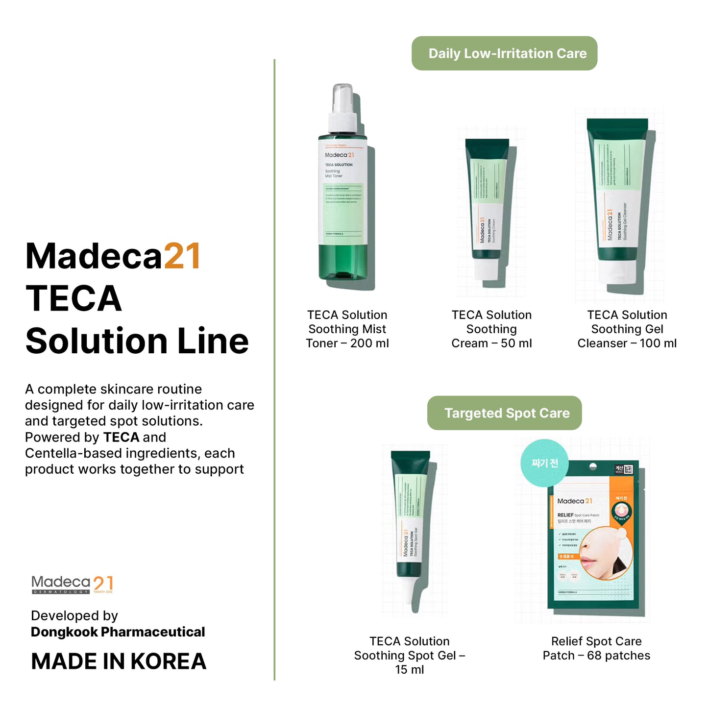 MADECA21 TECA Solution Soothing Gel Cleanser 100ml – TECA & Centella Calming Facial Cleanser | Wholesale K-Beauty