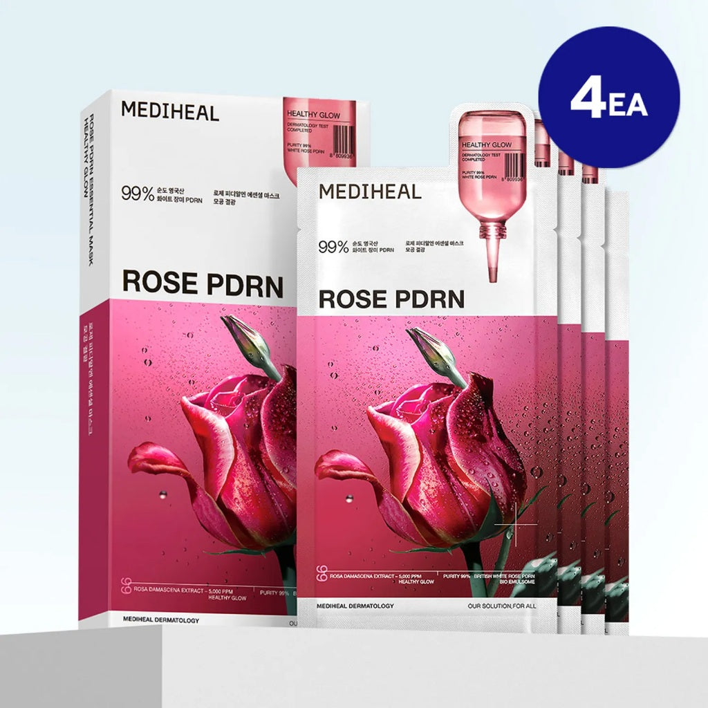 Mediheal Rose Pdrn Essential Mask (Pack of 4) | Wholesale K-Beauty