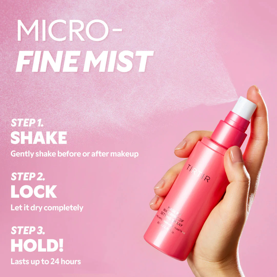 TIRTIR Mask Fit Waterproof Setting Spray - Semi-Matte Finish 24H Long-Lasting Sweat-proof Water-Resistant Makeup Fixer | Wholesale K-Beauty